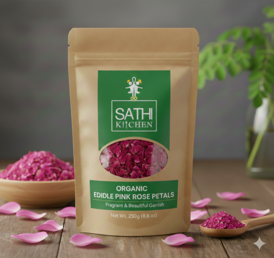 EDIBLE PINK ROSE PETALS